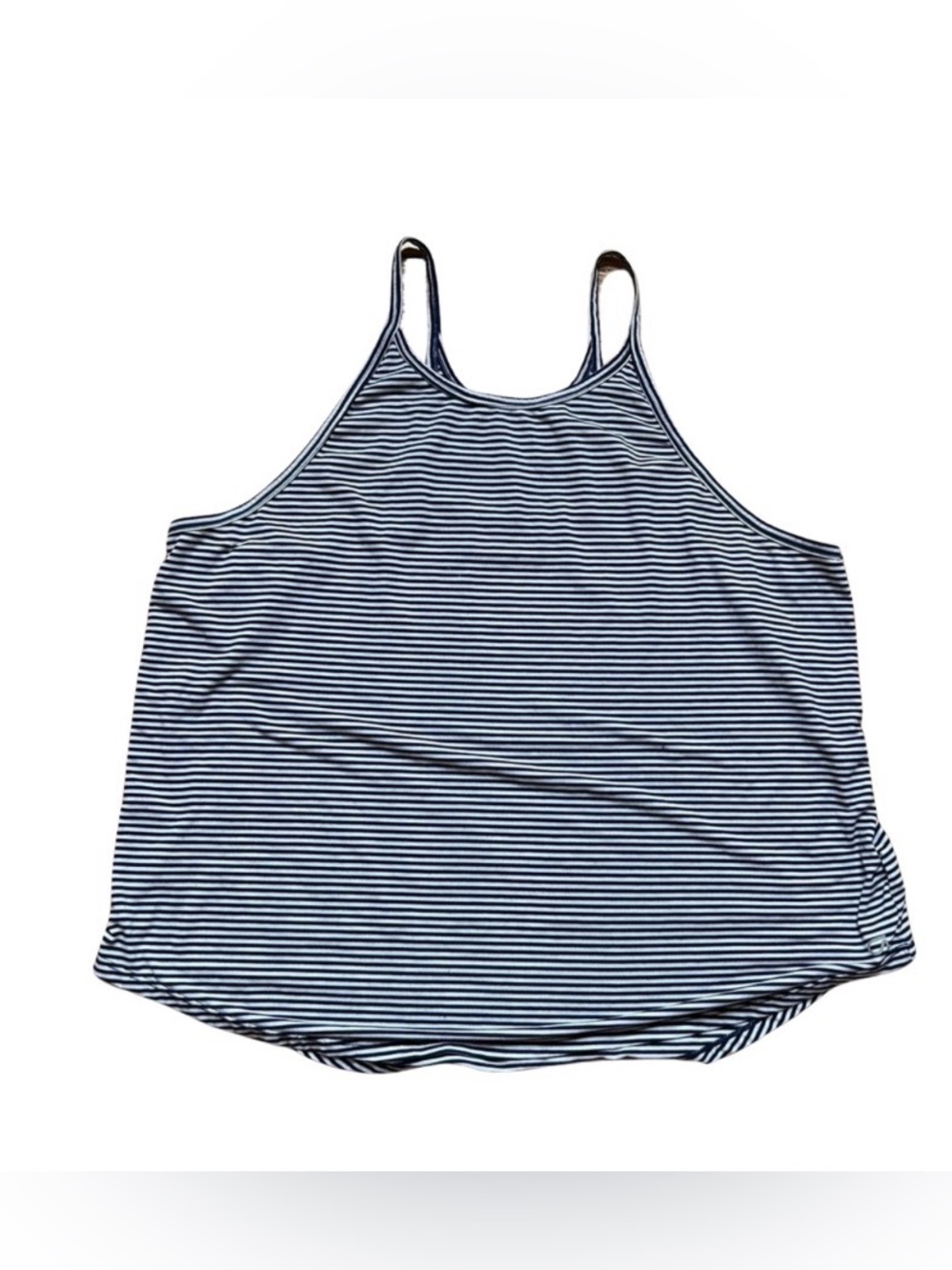 Women’s Navy and White Stripe Scoop Neck Tank Top